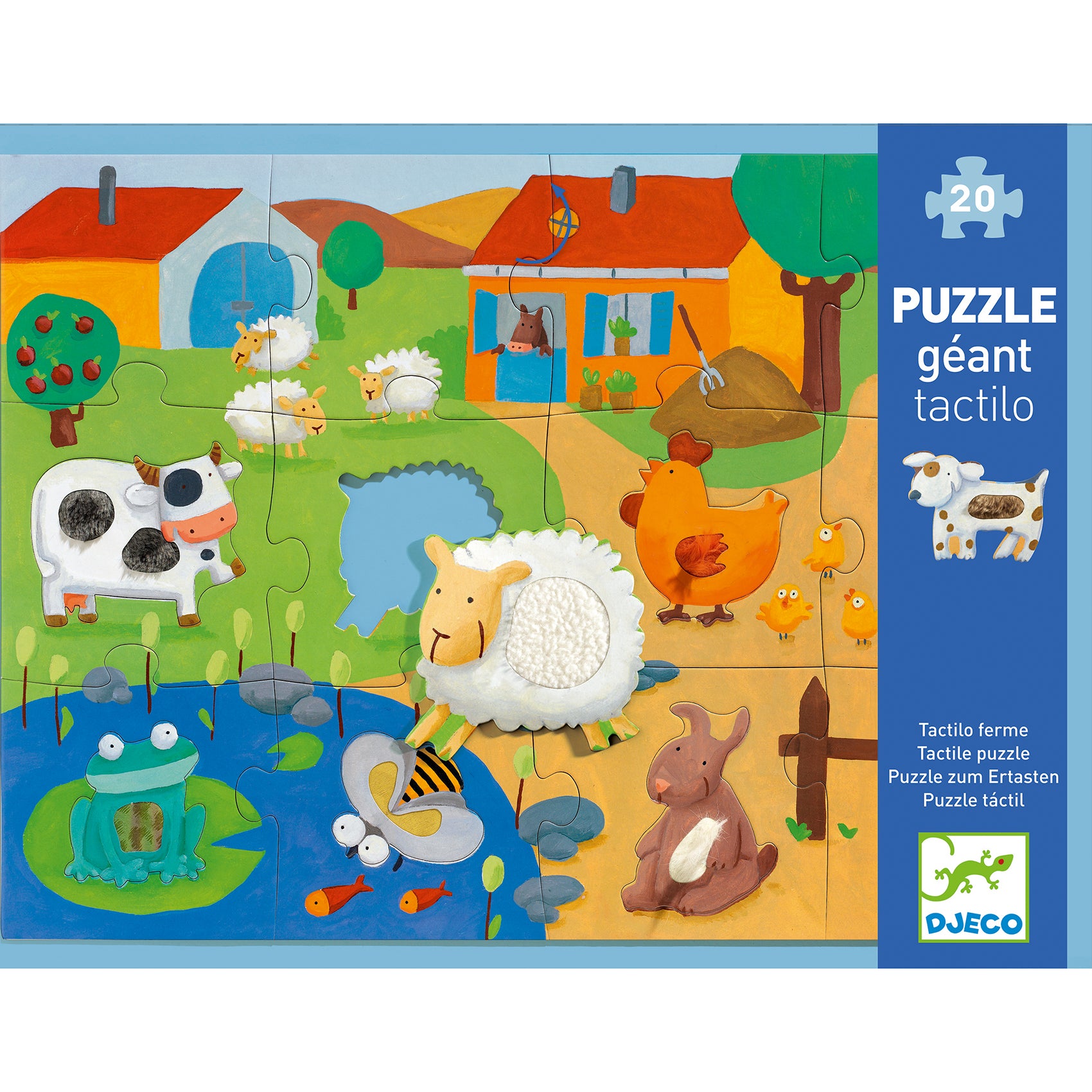 Djeco - Puzzle - Tactile Farm