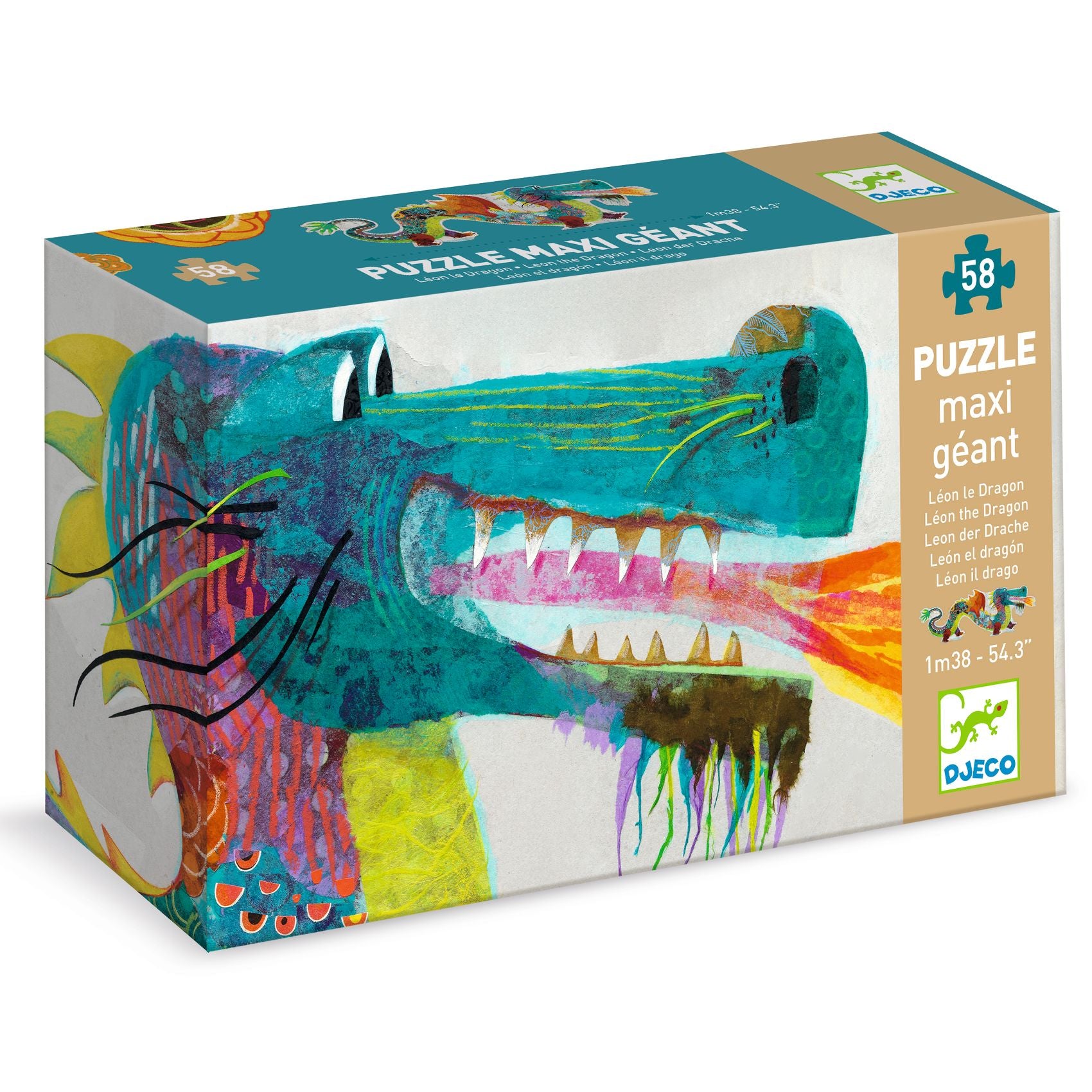Djeco Djeco - Puzzle - Leon the Dragon - Pearls & Swines