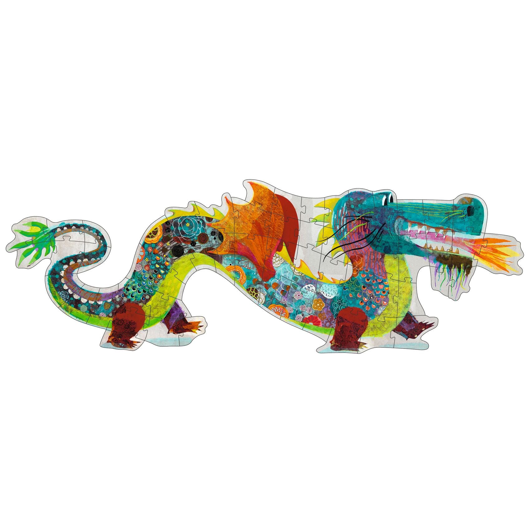 Djeco Djeco - Puzzle - Leon the Dragon - Pearls & Swines