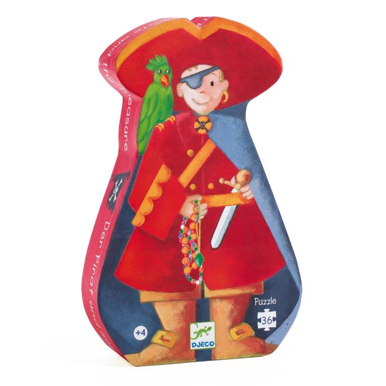 Djeco Djeco - Silhouette Puzzle - The Pirate and his Treasure - Pearls & Swines