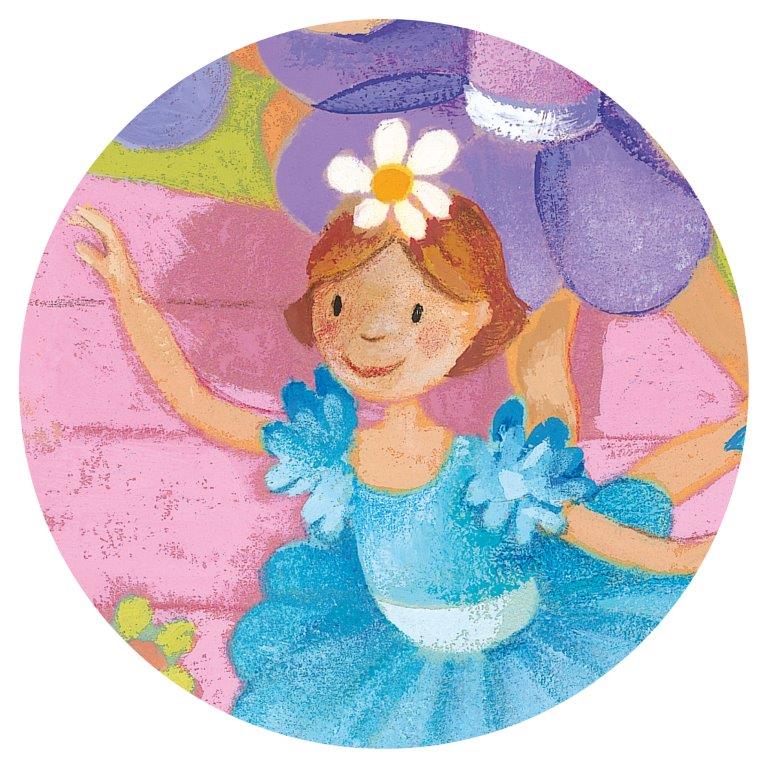 Djeco Djeco - Silhouette Puzzle - The Ballerina with the Flower - Pearls & Swines