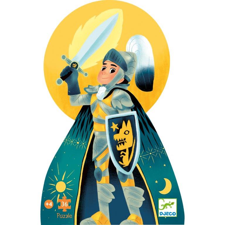 Djeco Djeco - Silhouette Puzzle - Full Moon Knight - Pearls & Swines