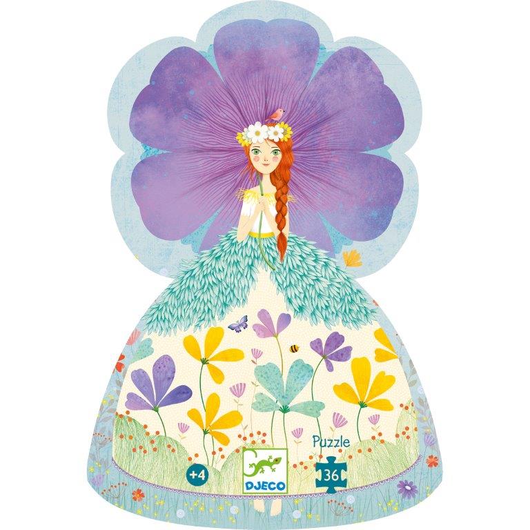 Djeco Djeco - Silhouette Puzzle - The Princess of Spring - Pearls & Swines