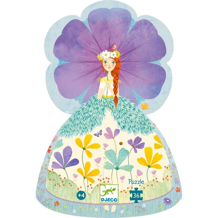 Djeco Djeco Silhouette Puzzle - The Princess of Spring - Pearls & Swines