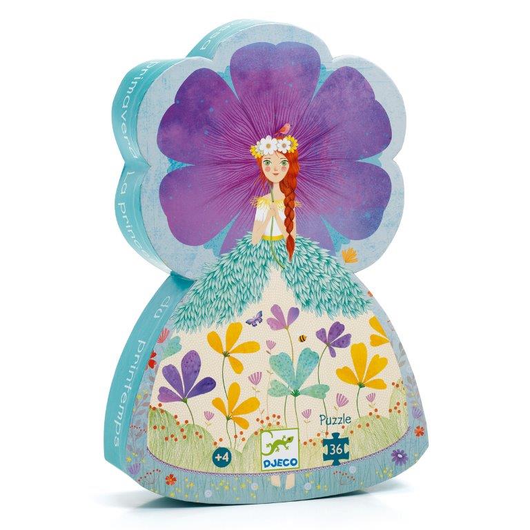 Djeco Djeco - Silhouette Puzzle - The Princess of Spring - Pearls & Swines