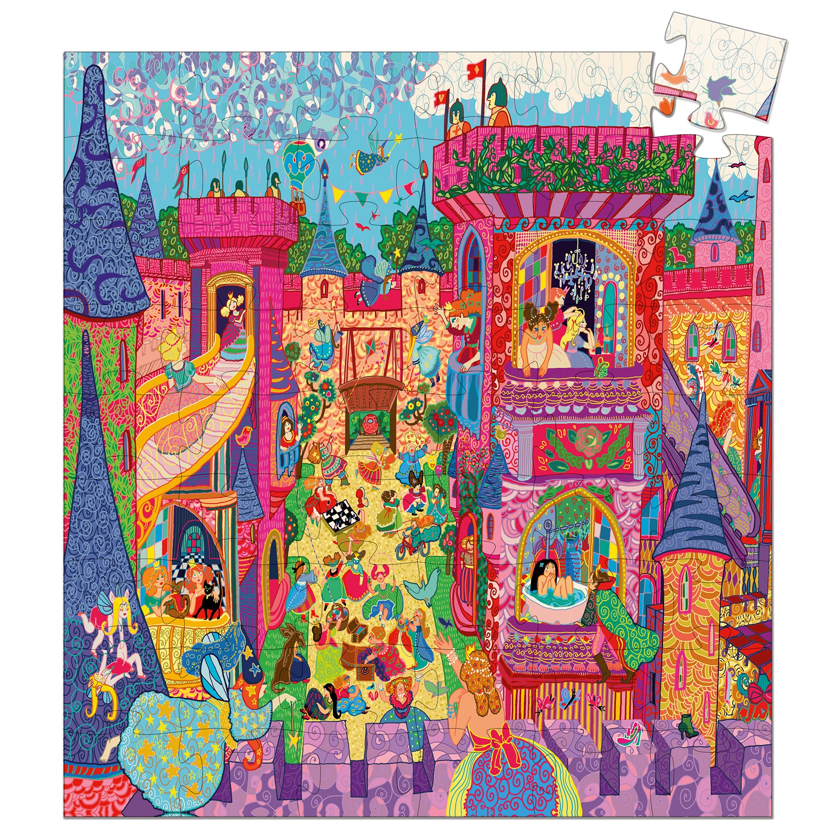 Djeco Djeco - Silhouette Puzzle - The Fairy Castle - Pearls & Swines