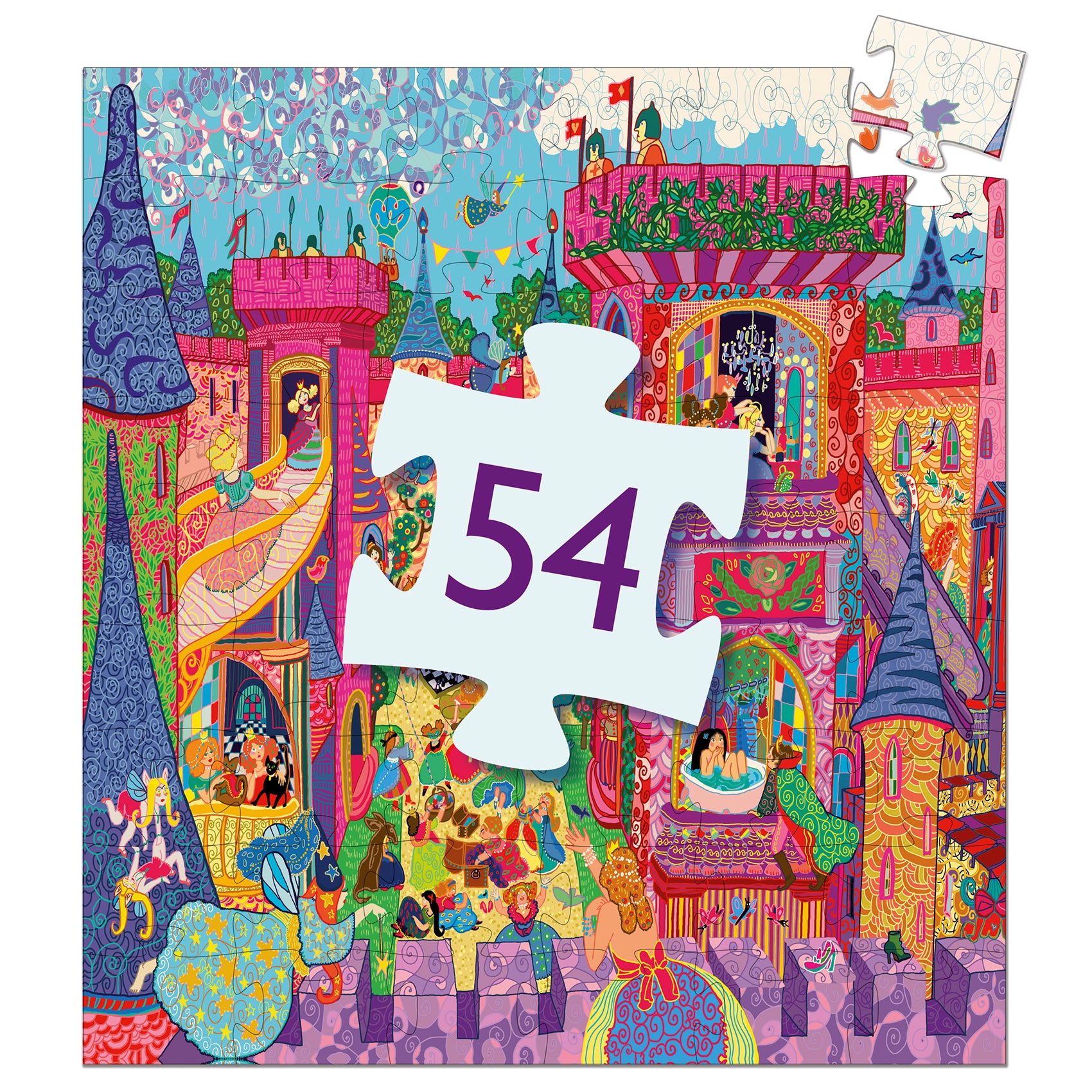 Djeco Djeco - Silhouette Puzzle - The Fairy Castle - Pearls & Swines