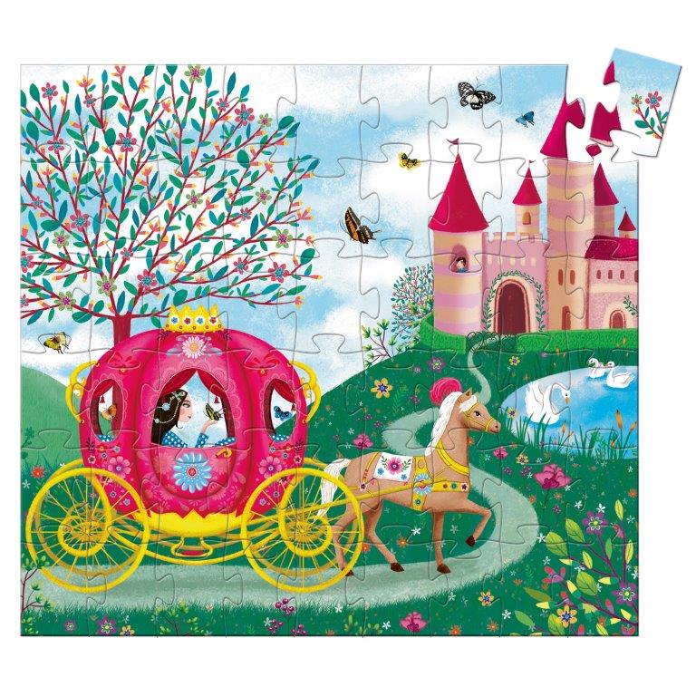 Djeco Djeco Silhouette Puzzle - Elise's Carriage - Pearls & Swines