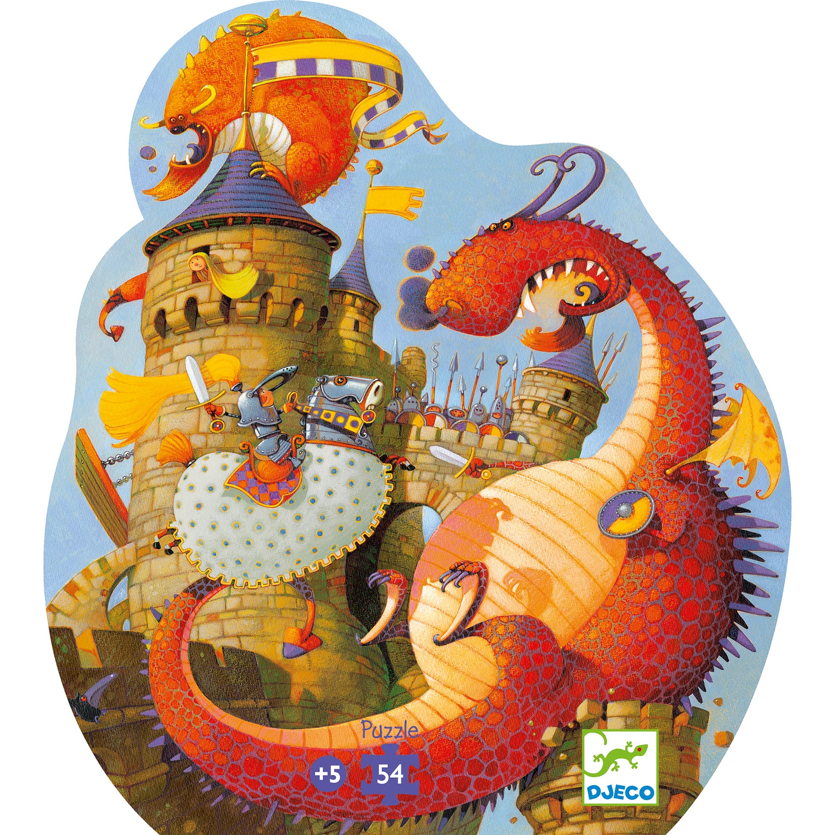 Djeco Djeco - Puzzle - Vaillant and the dragon - Pearls & Swines