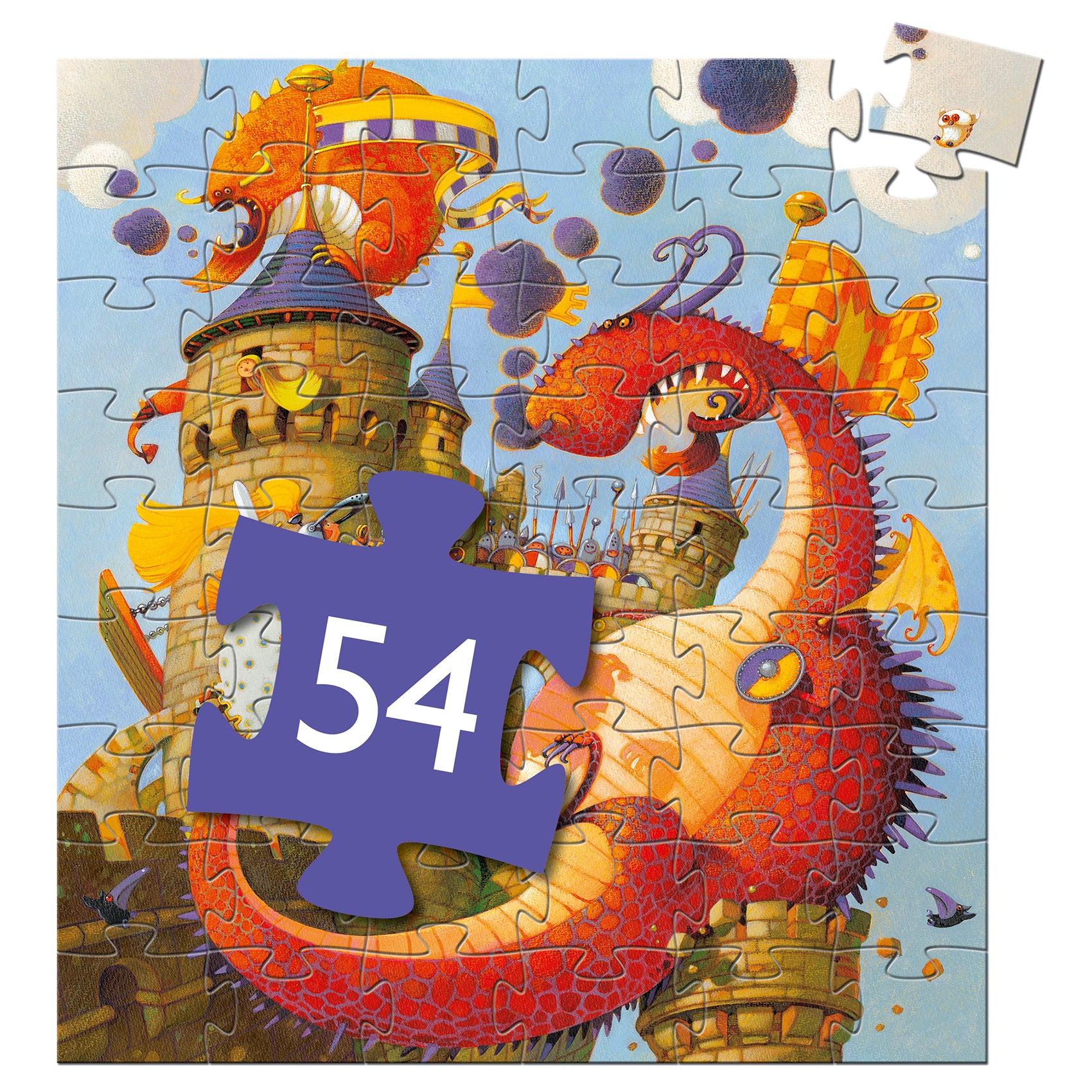 Djeco Djeco - Puzzle - Vaillant and the dragon - Pearls & Swines