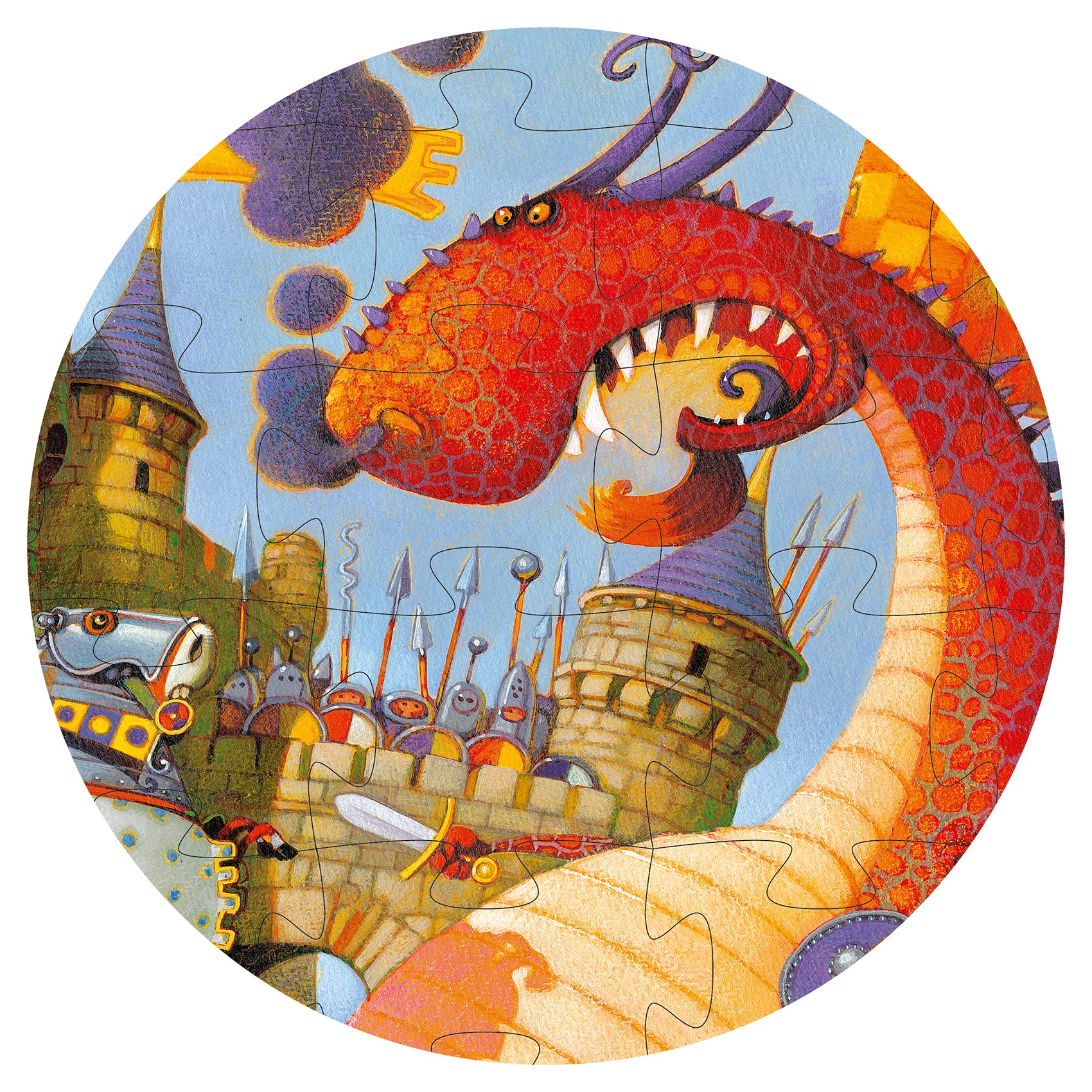Djeco Djeco - Puzzle - Vaillant and the dragon - Pearls & Swines