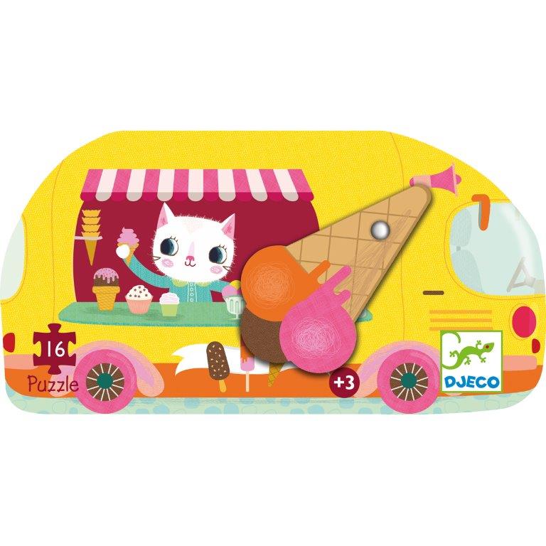 Djeco Djeco - Silhouette Puzzle - Ice Cream Truck - Pearls & Swines