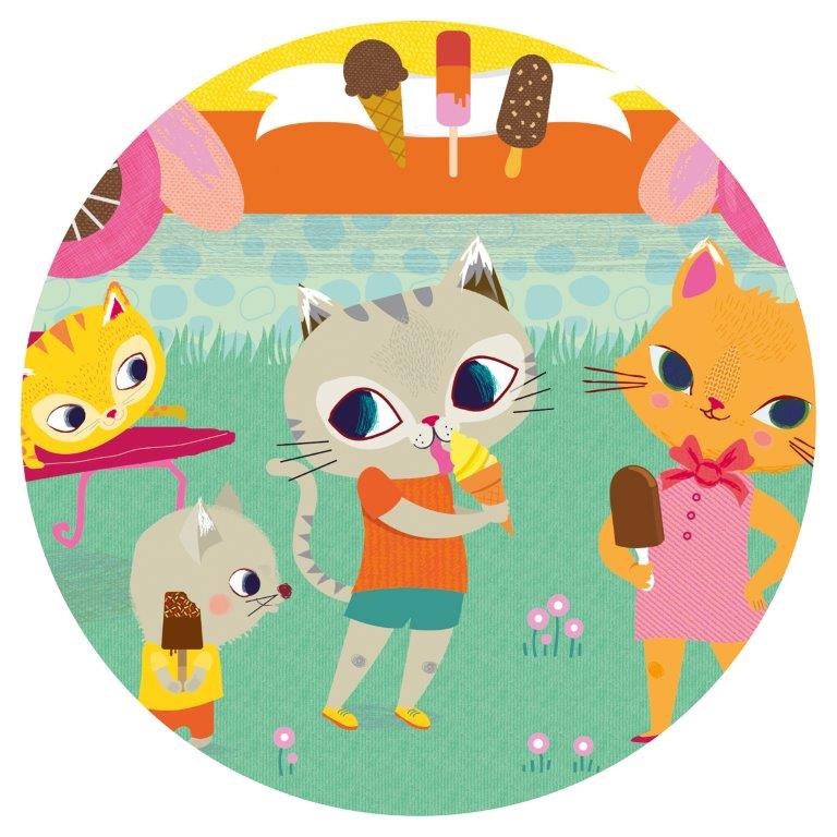 Djeco Djeco - Silhouette Puzzle - Ice Cream Truck - Pearls & Swines