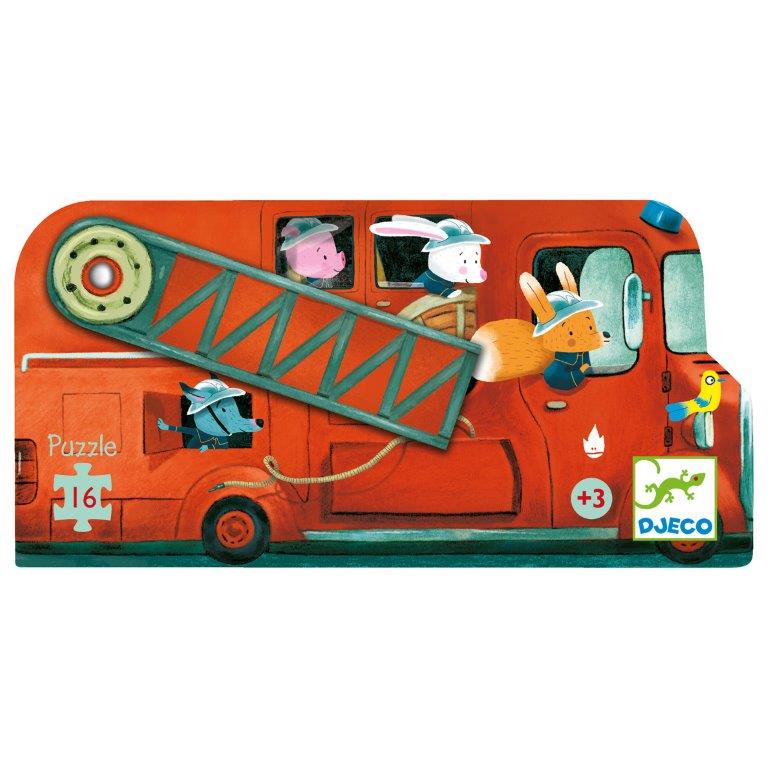 Djeco Djeco - Silhouette Puzzle - The Fire Truck - Pearls & Swines
