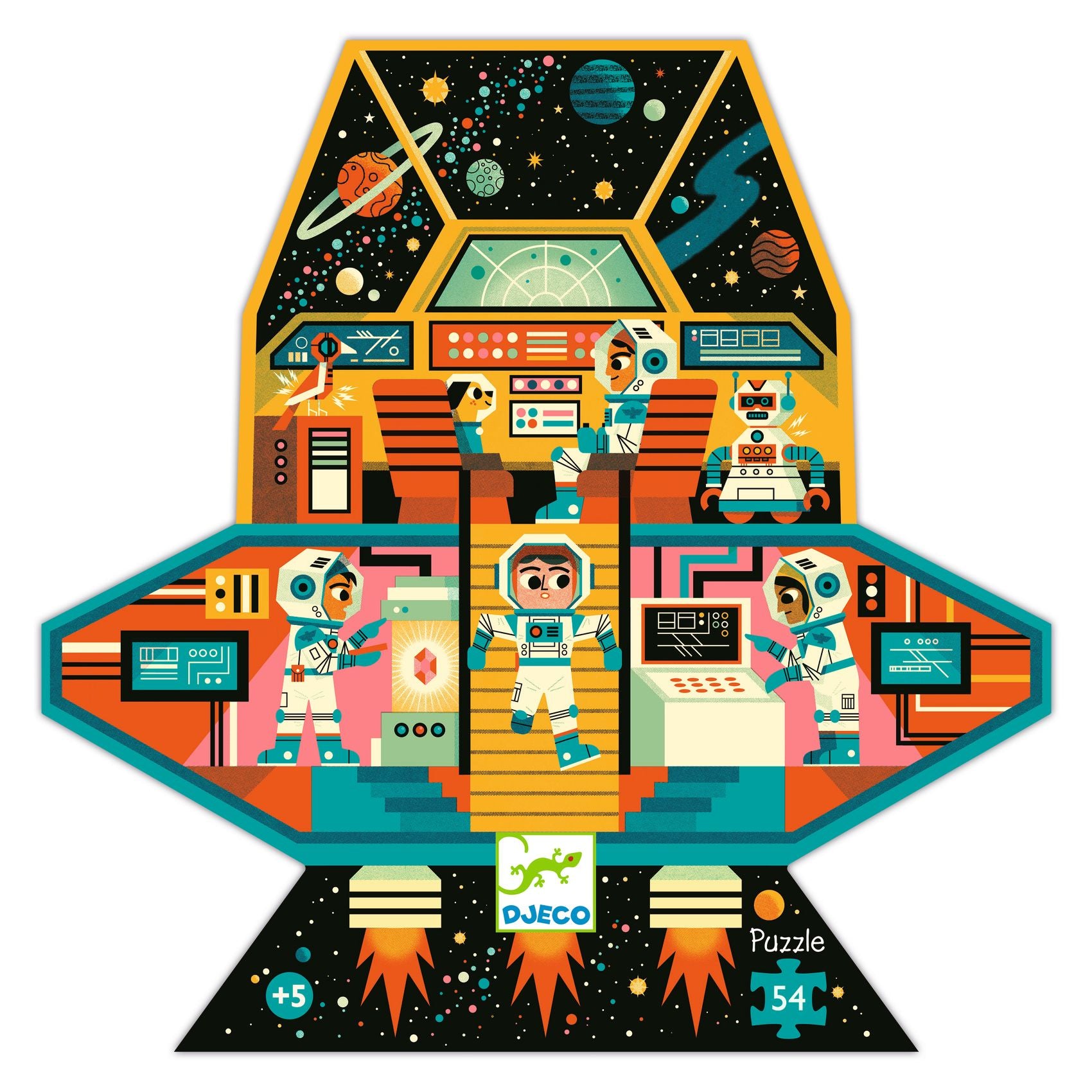 Djeco Djeco - Silhouette Puzzle - Space Station - Pearls & Swines