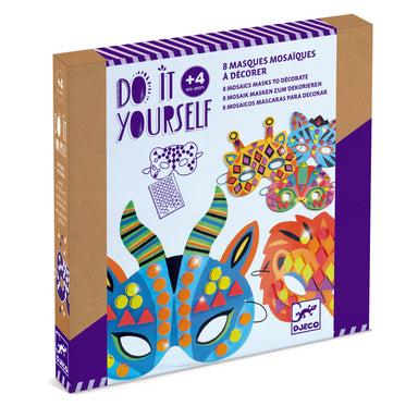 Djeco Djeco DIY Masks - Jungle Animals - Pearls & Swines