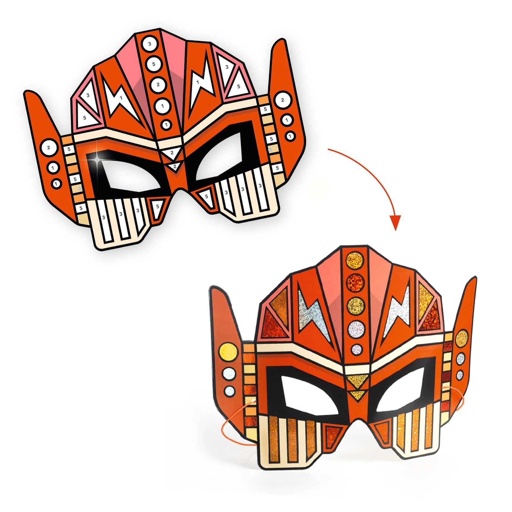 Djeco Djeco DIY Masks - Super Robots - Pearls & Swines