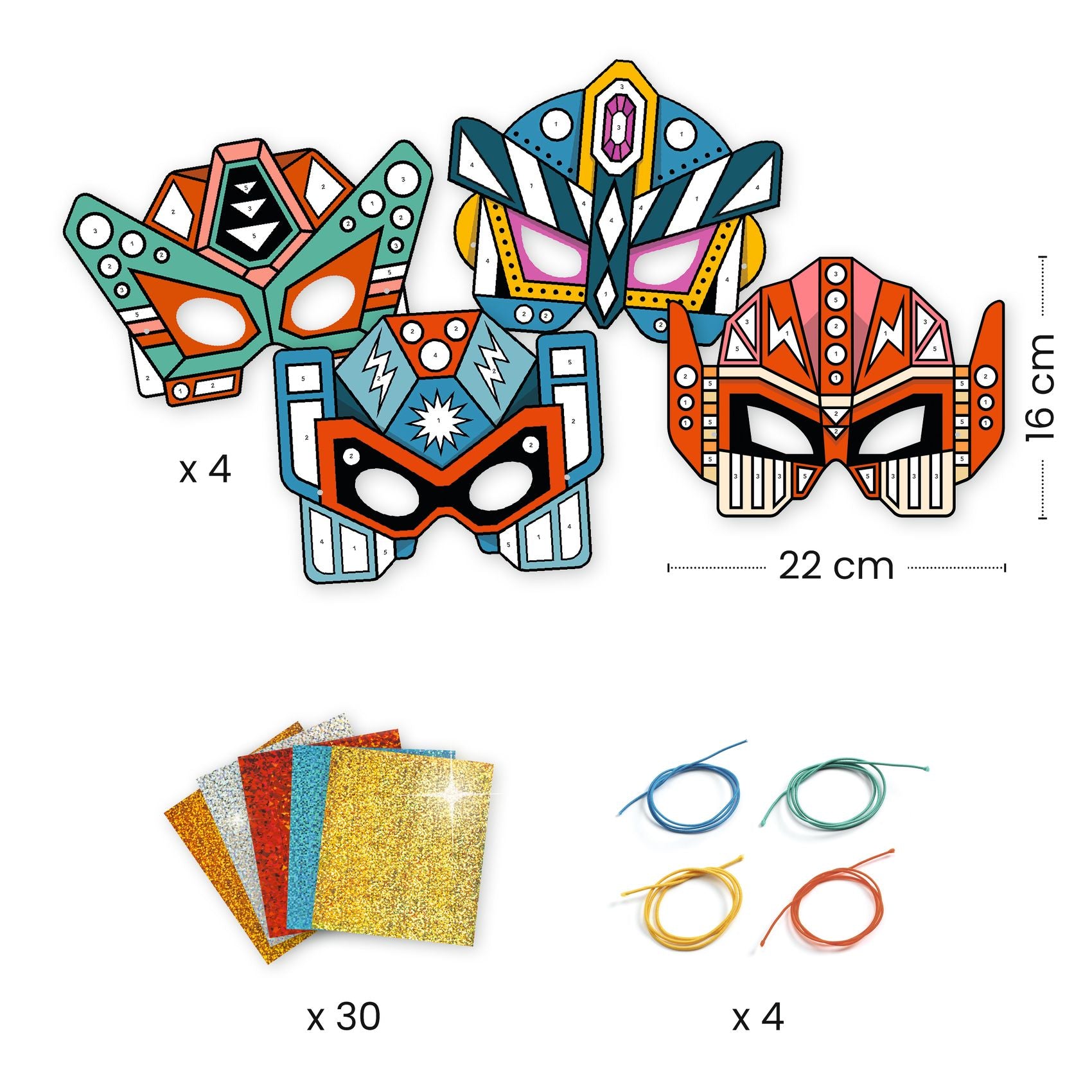 Djeco Djeco DIY Masks - Super Robots - Pearls & Swines