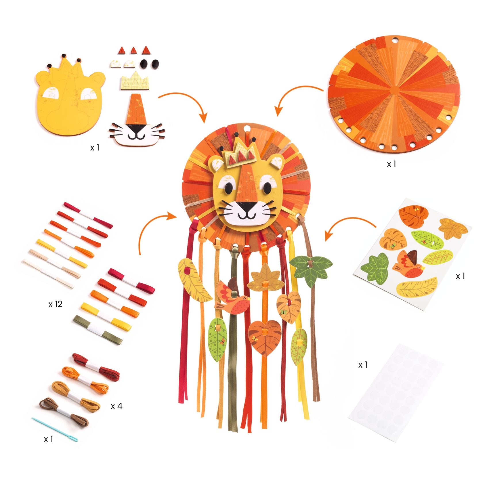 Djeco Djeco DIY Dream Catcher - Little Lion - Pearls & Swines