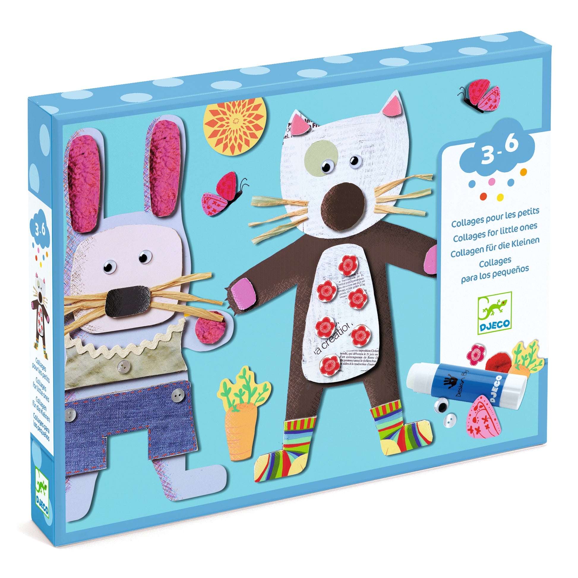 Djeco Djeco - Collages for Little Ones - Pearls & Swines
