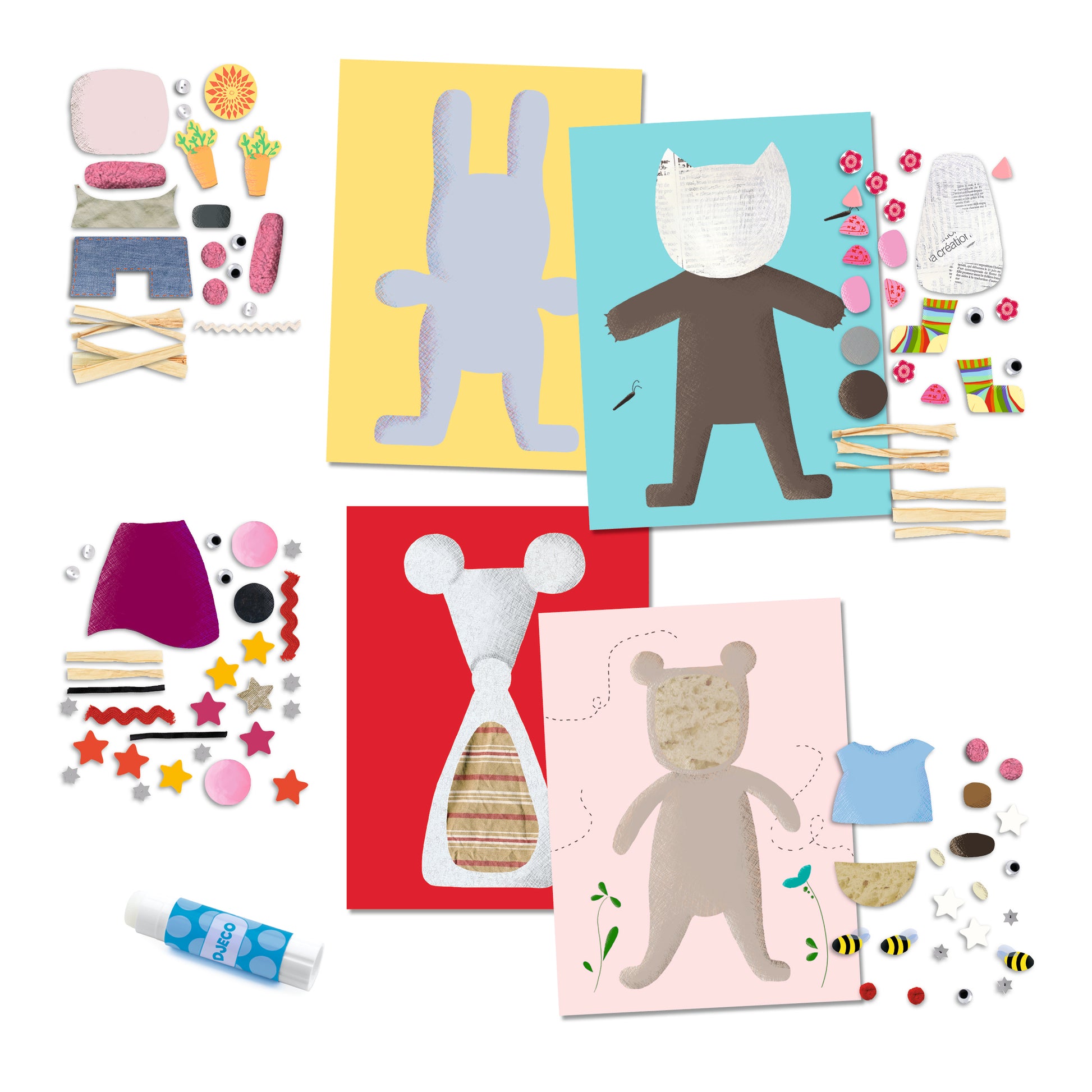 Djeco Djeco - Collages for Little Ones - Pearls & Swines