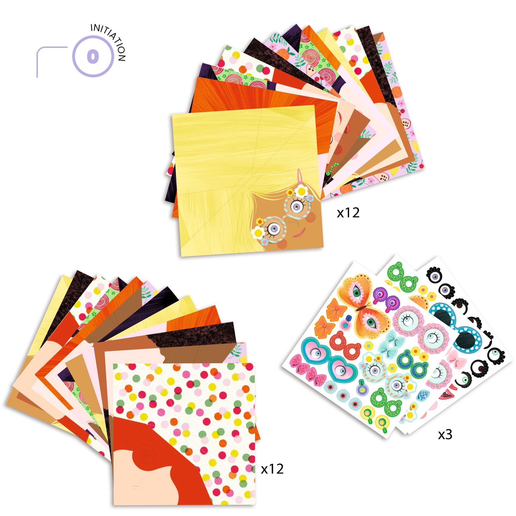 Djeco Djeco - Origami - Pretty Faces - Pearls & Swines