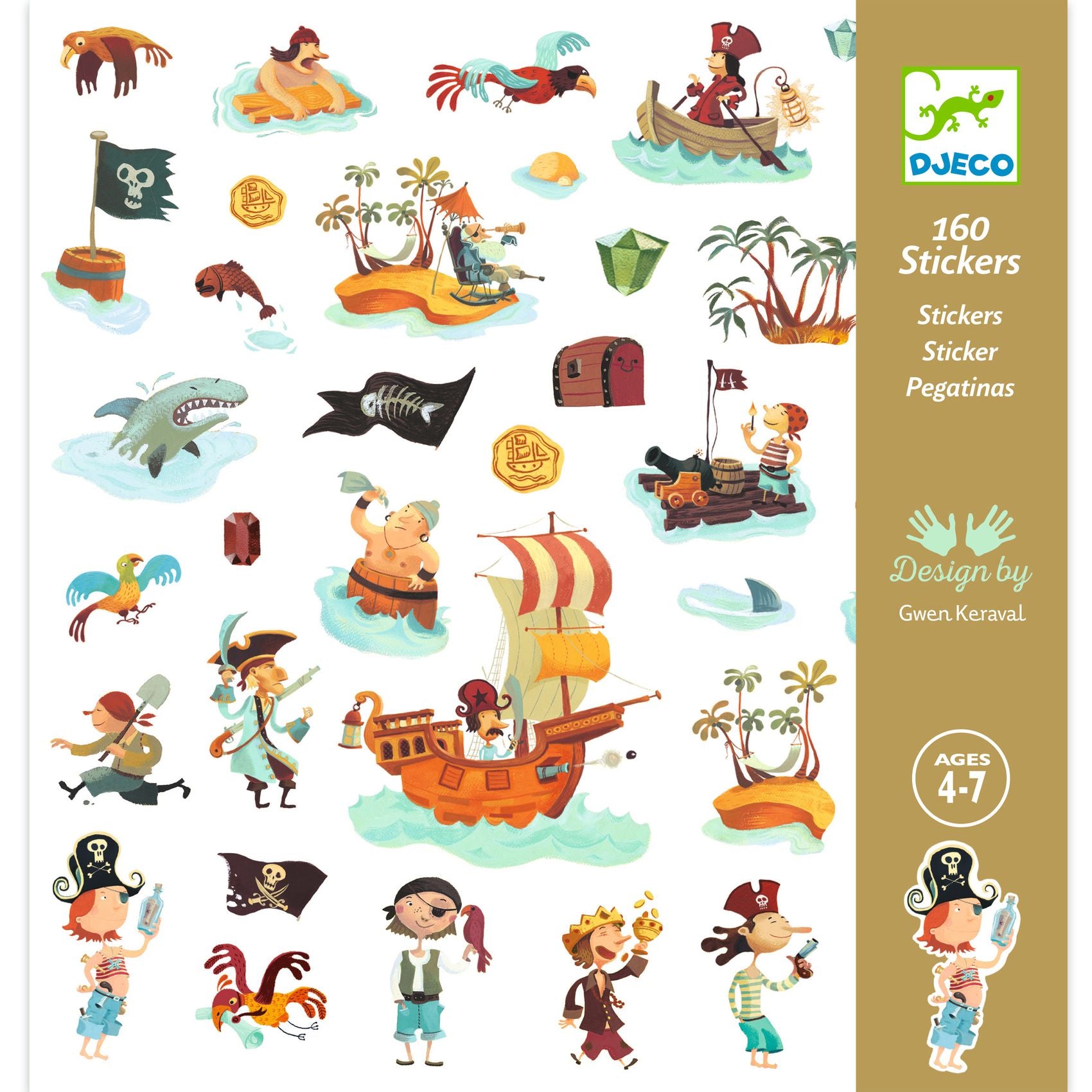 Djeco Djeco - Stickers - Pirates - Pearls & Swines