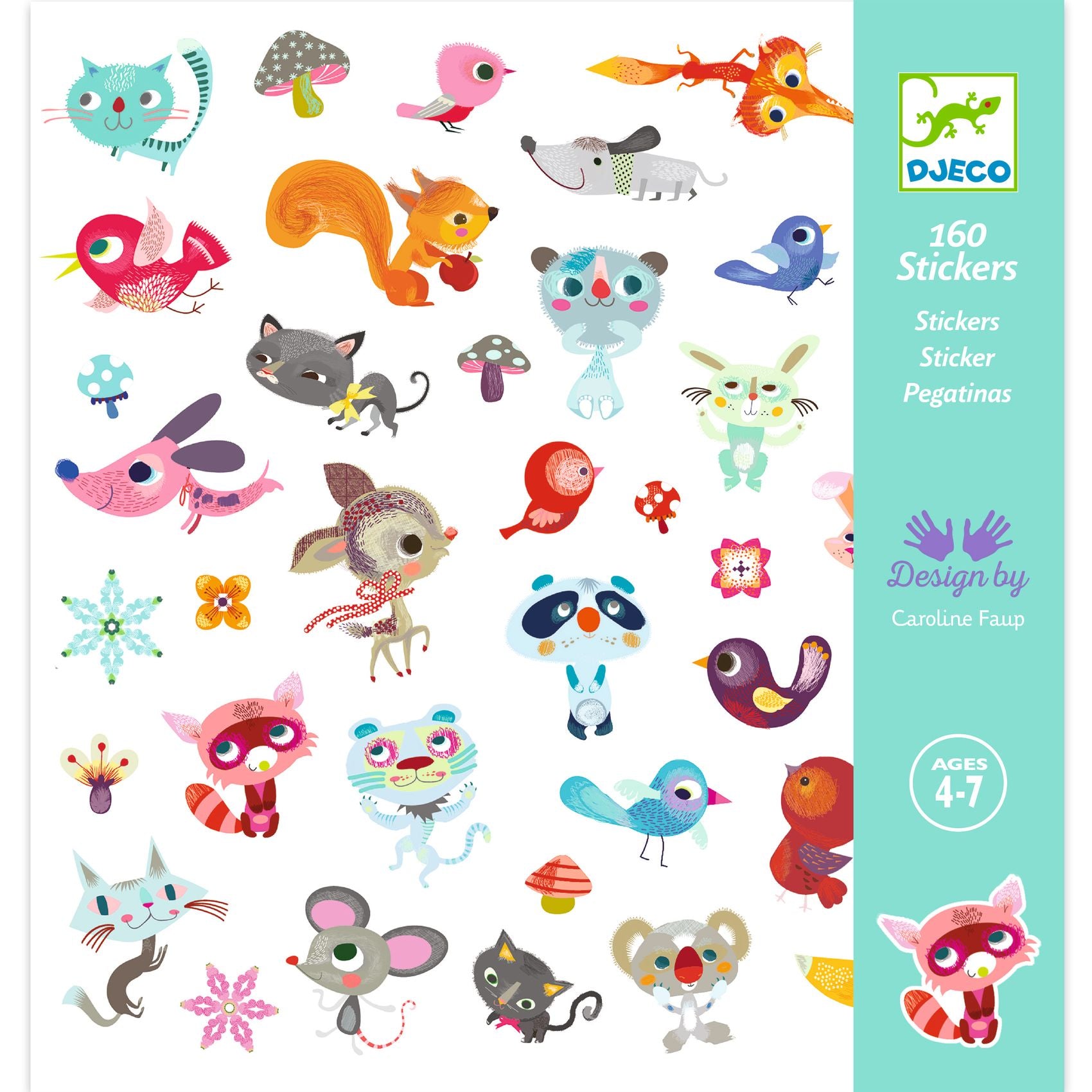 Djeco Djeco Stickers - Little friends - Pearls & Swines