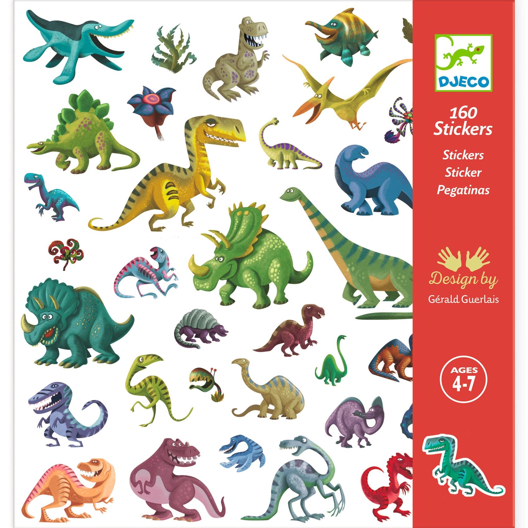 Djeco Djeco - Stickers - Dinosaurs - Pearls & Swines