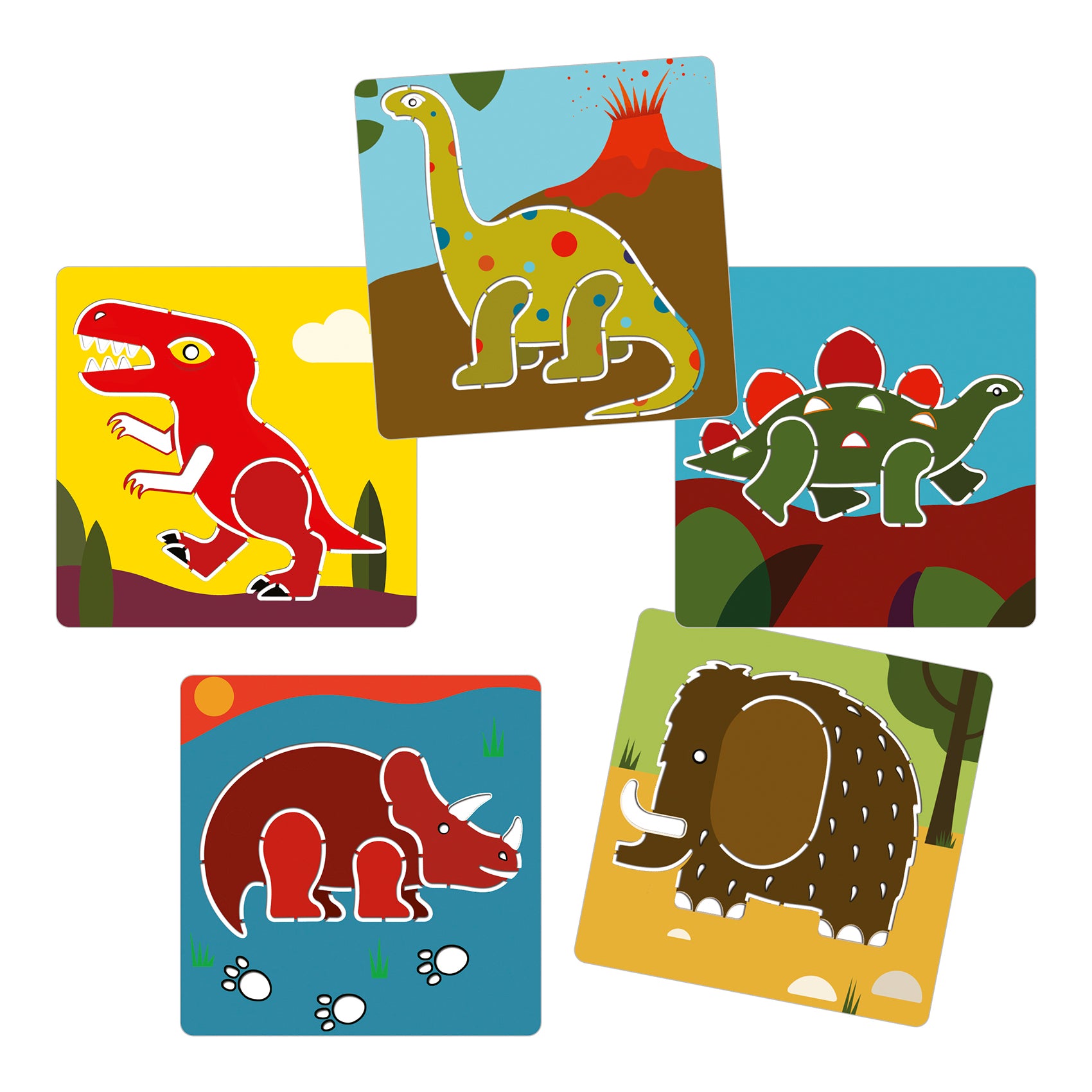 Djeco Djeco - Stencils - Dinosaurs - Pearls & Swines