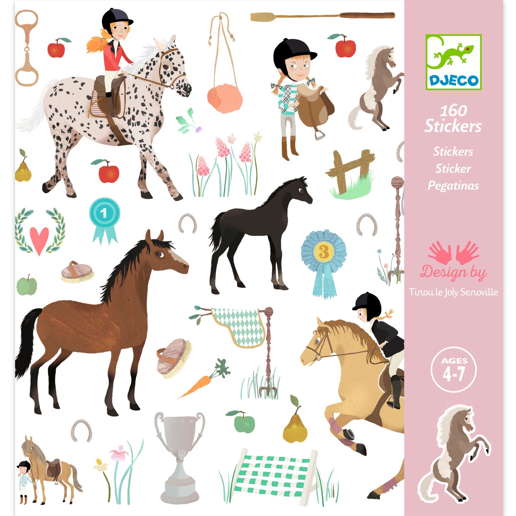 Djeco Djeco - Stickers - Horses - Pearls & Swines