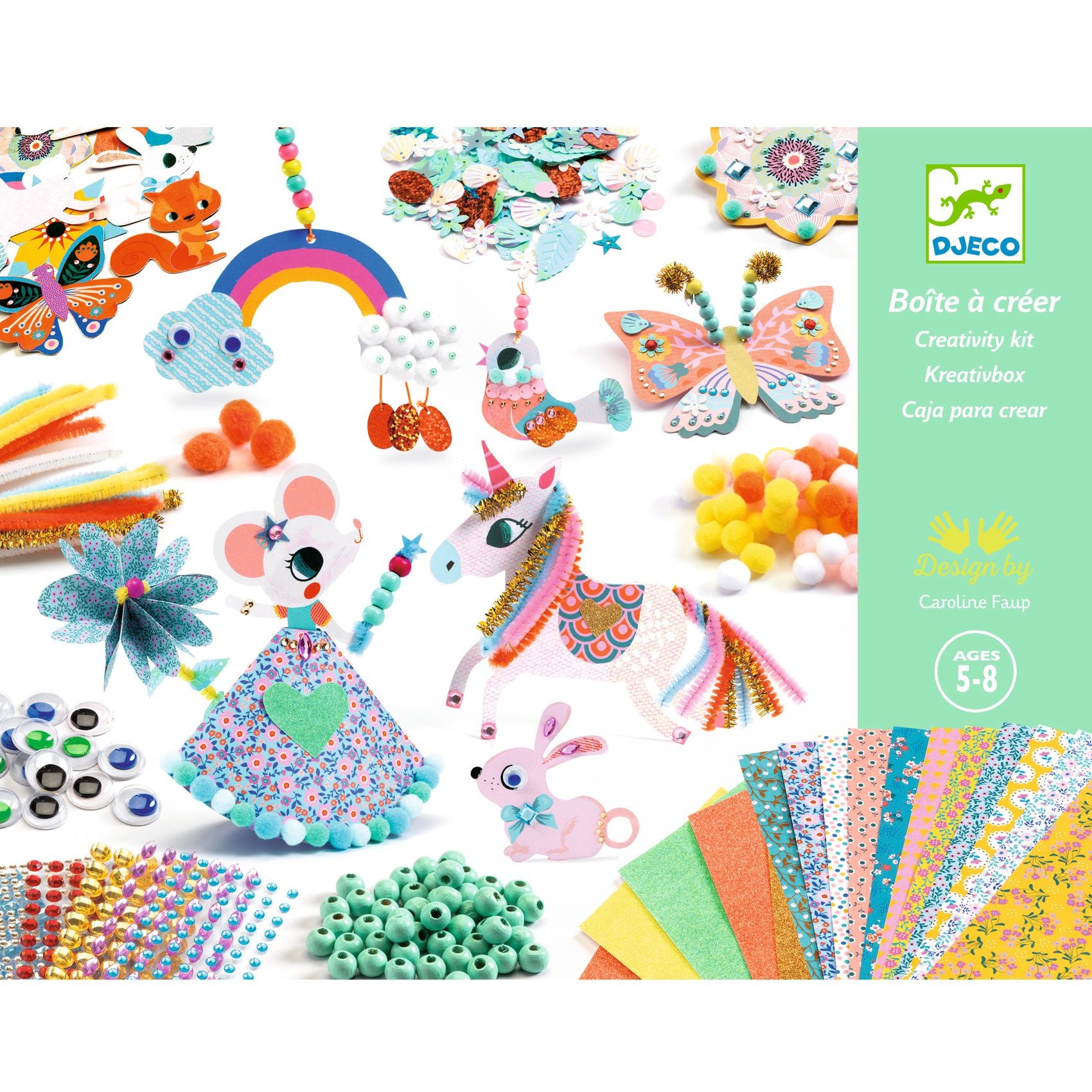 Djeco Djeco Paper Creations - Creativity Kit - Pearls & Swines