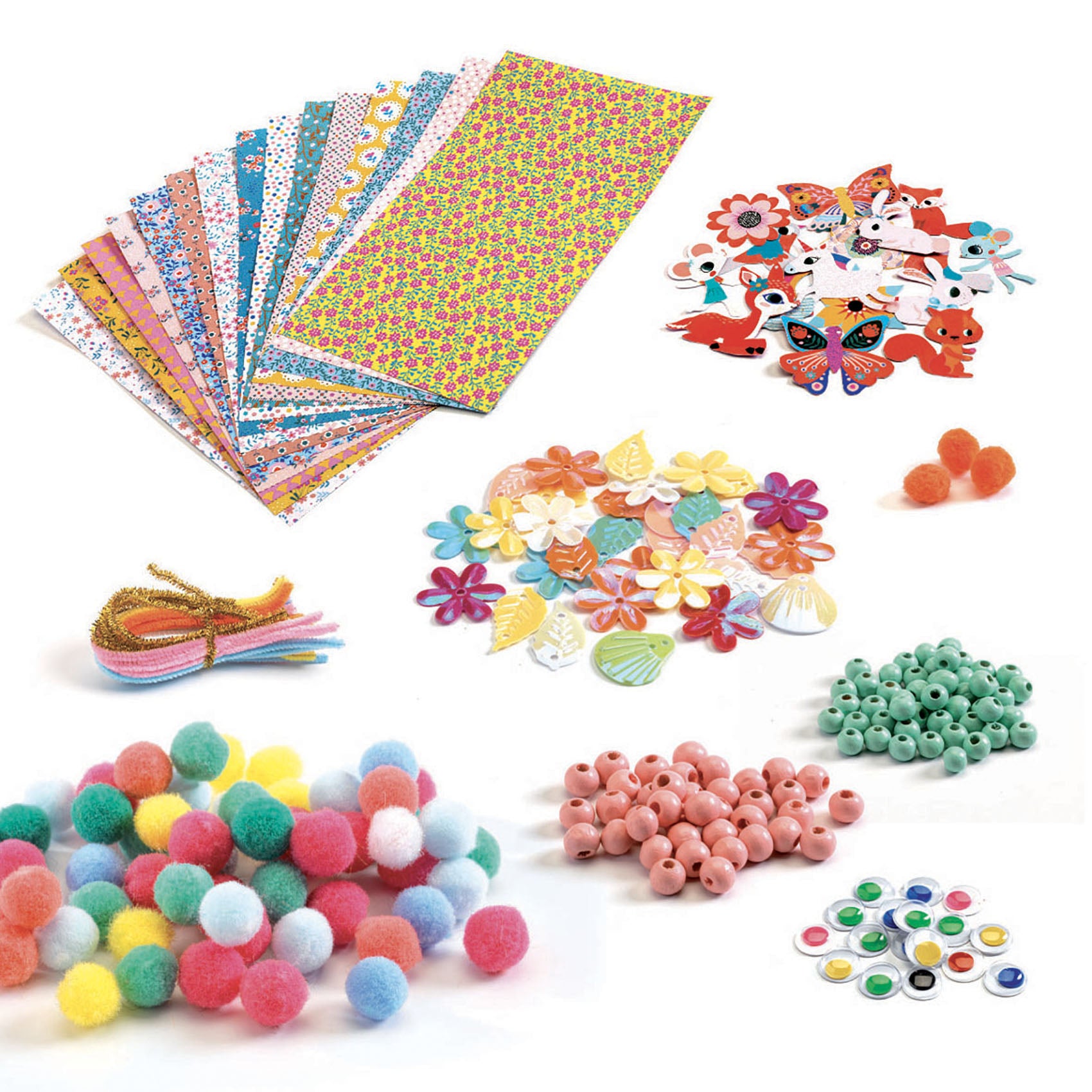 Djeco Djeco Paper Creations - Creativity Kit - Pearls & Swines