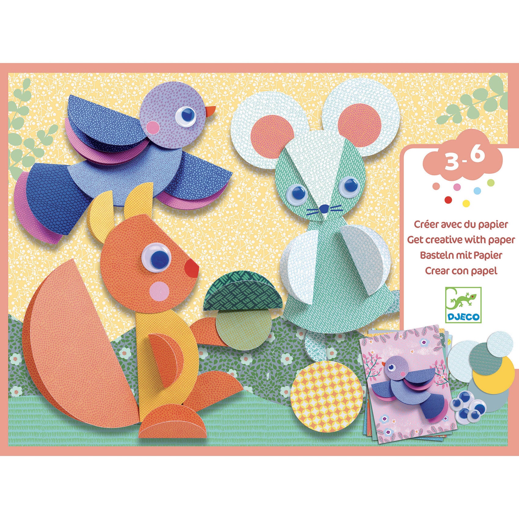 Djeco Djeco Creative with Paper -  Round and round - Pearls & Swines