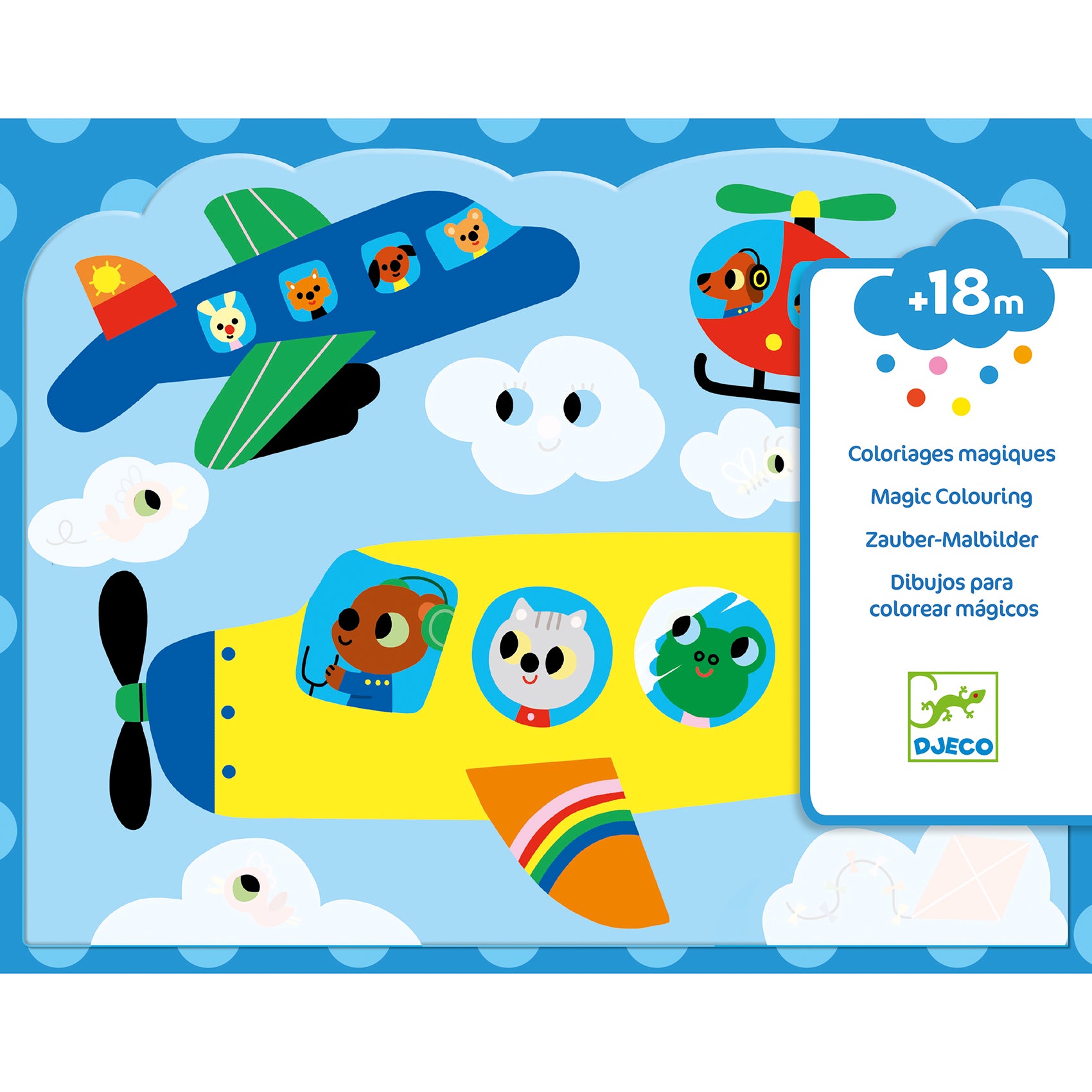 Djeco Djeco - Magic Colouring - Hidden in the Sky - Pearls & Swines