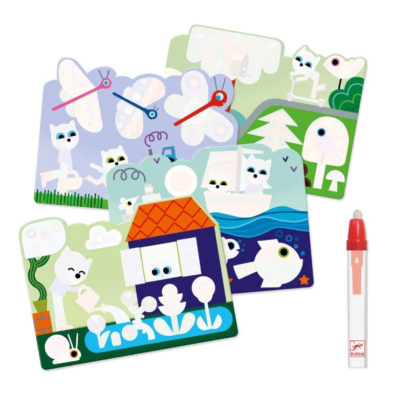 Djeco Djeco - Magic Colouring - Hidden in the Garden - Pearls & Swines