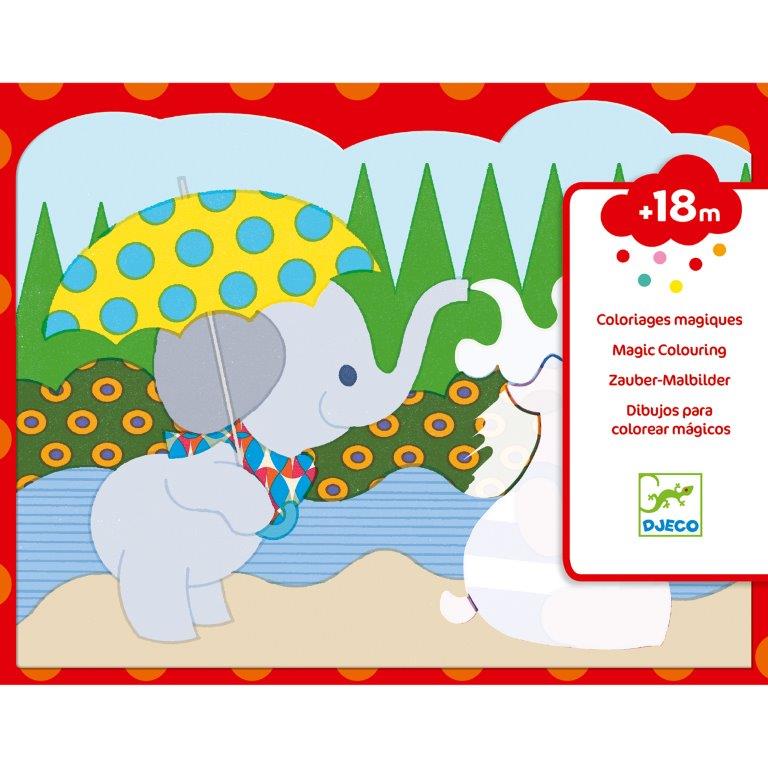 Djeco Djeco - Magic Colouring - Hidden Outside - Pearls & Swines