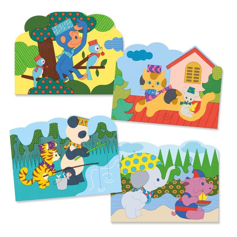 Djeco Djeco - Magic Colouring - Hidden Outside - Pearls & Swines