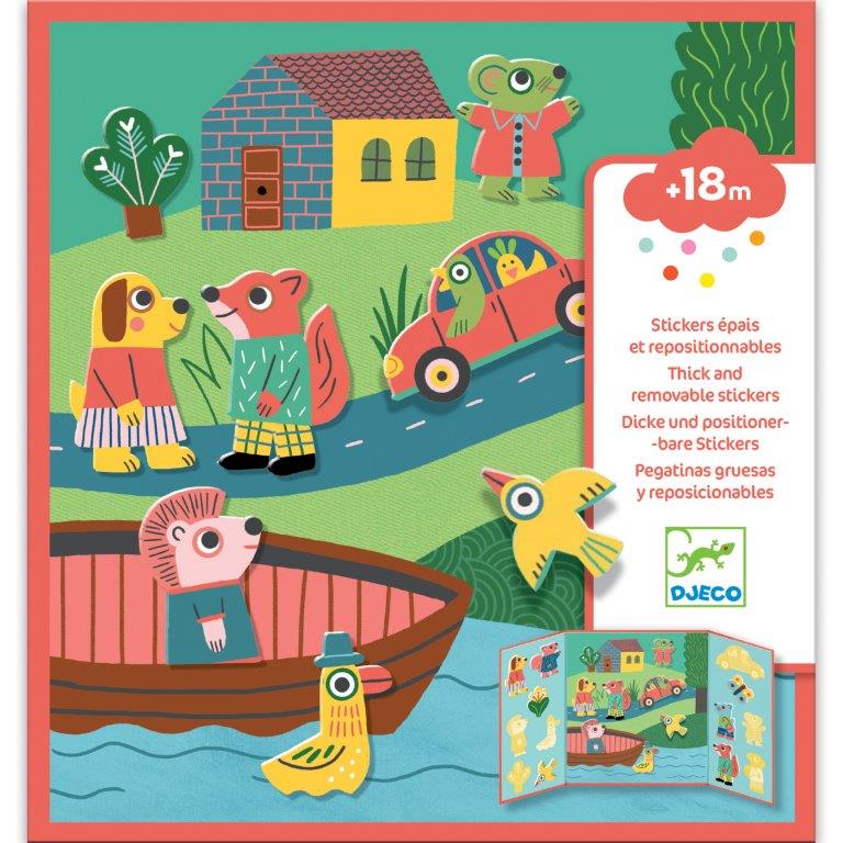 Djeco Djeco - Create with Stickers - Animals - Pearls & Swines