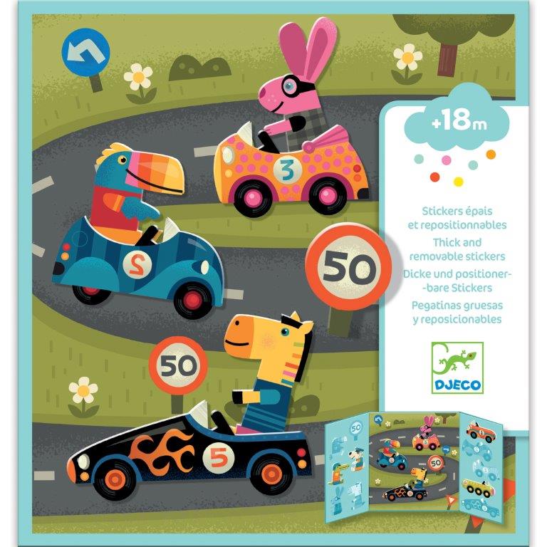 Djeco Djeco - Create with Stickers - Cars - Pearls & Swines