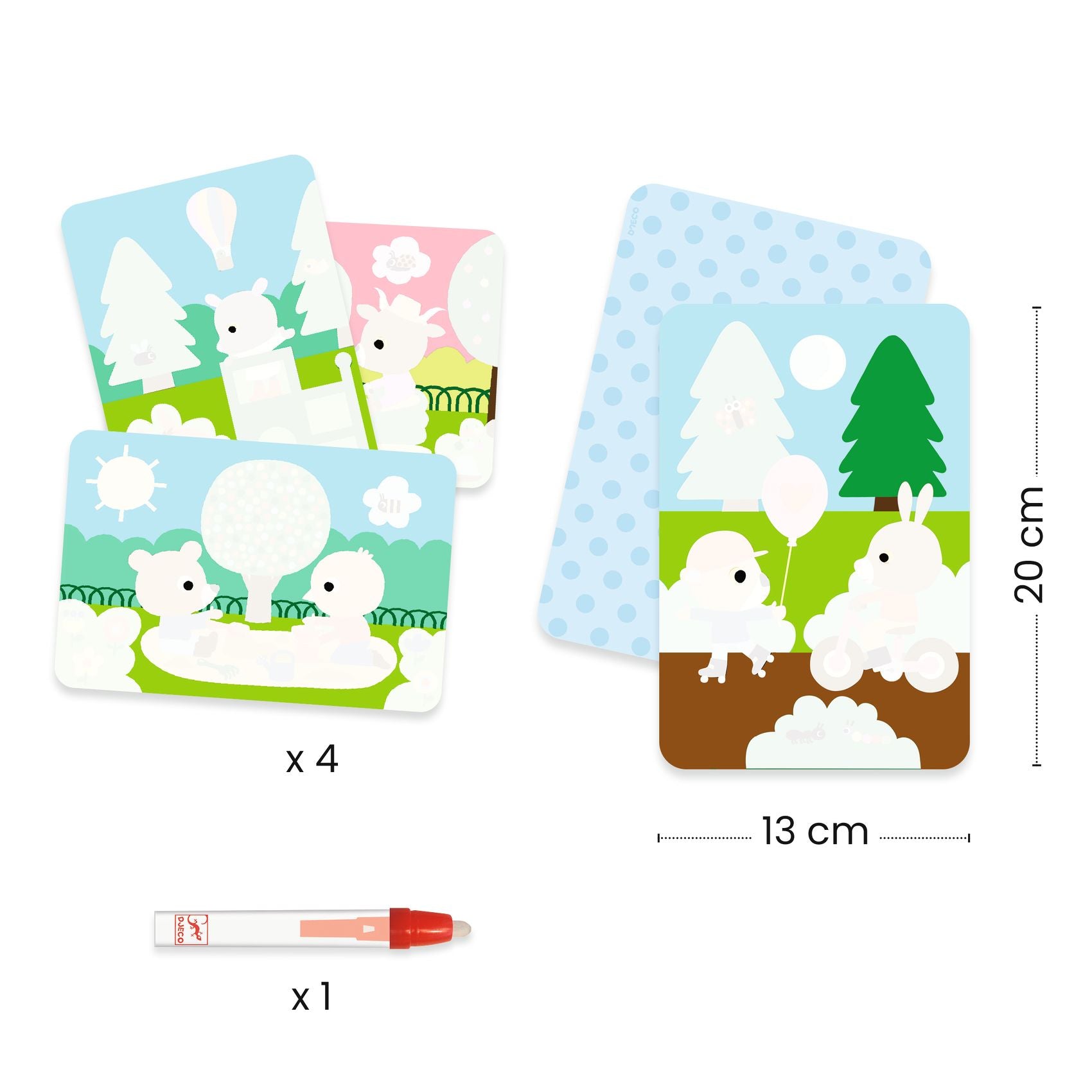 Djeco Djeco - Magic Colouring - In the Park - Pearls & Swines