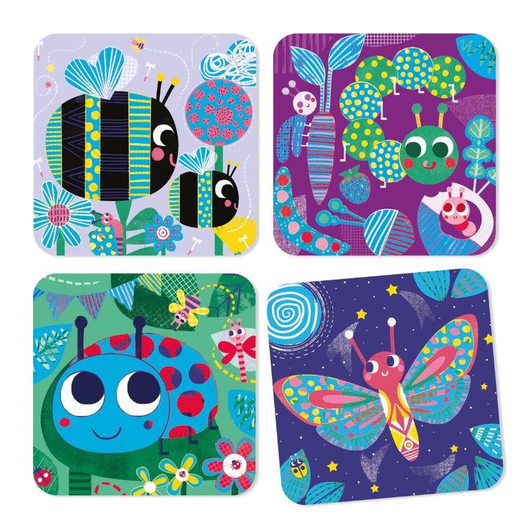 Djeco Djeco Scratch Cards - Bugs - Pearls & Swines