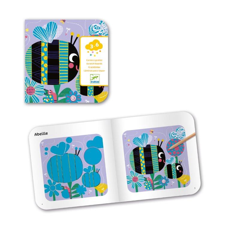 Djeco Djeco Scratch Cards - Bugs - Pearls & Swines