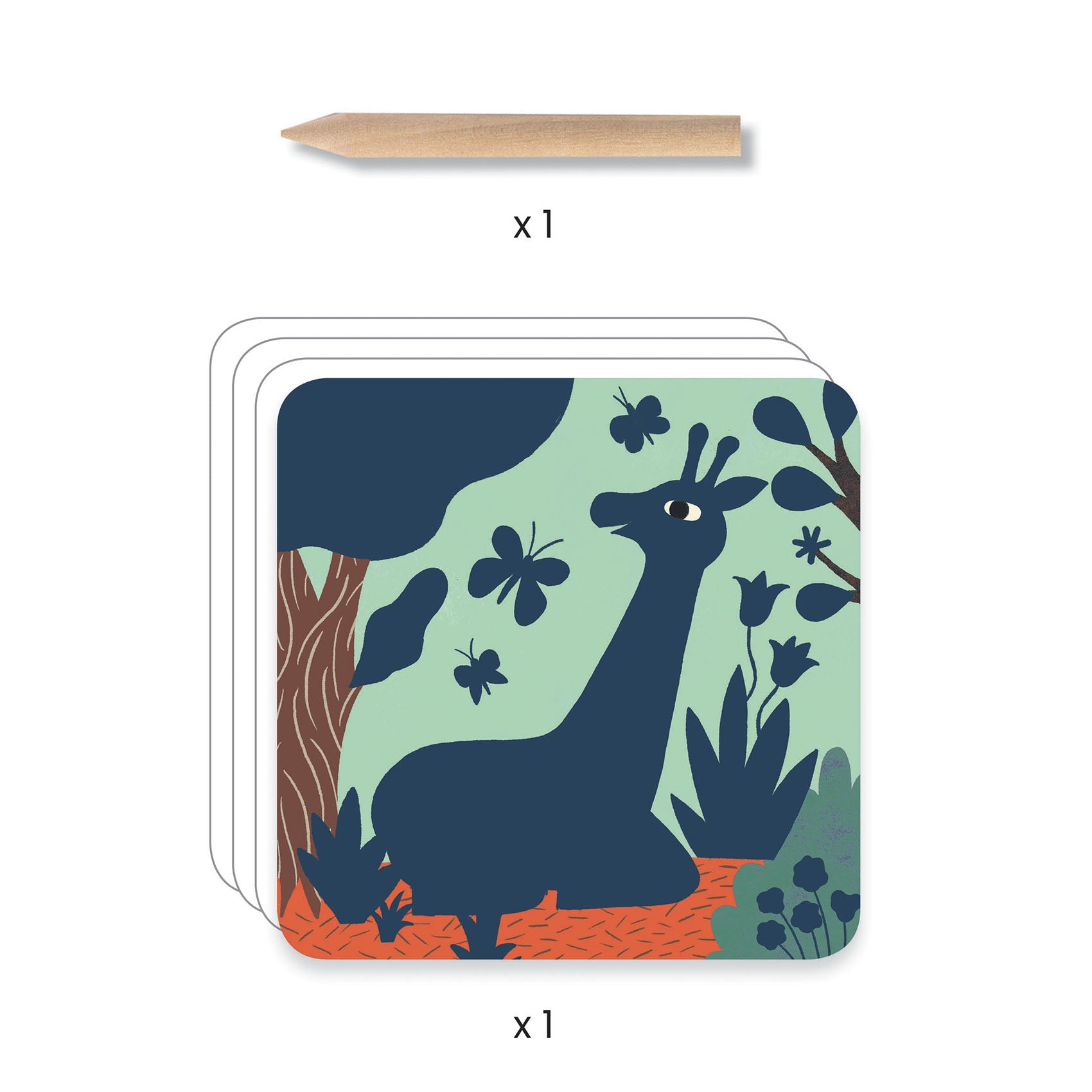 Djeco Djeco Scratch Cards - Big Animals - Pearls & Swines