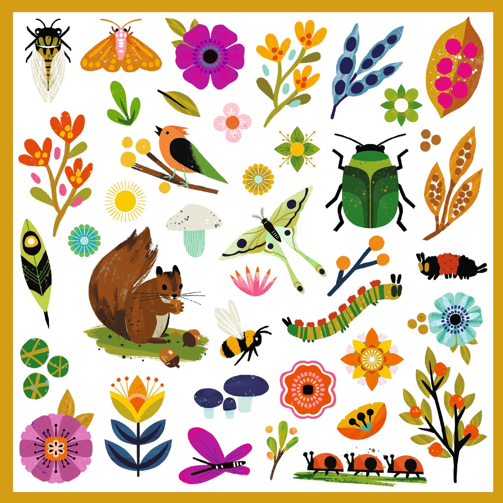 Djeco Djeco - Stickers - Garden - Pearls & Swines