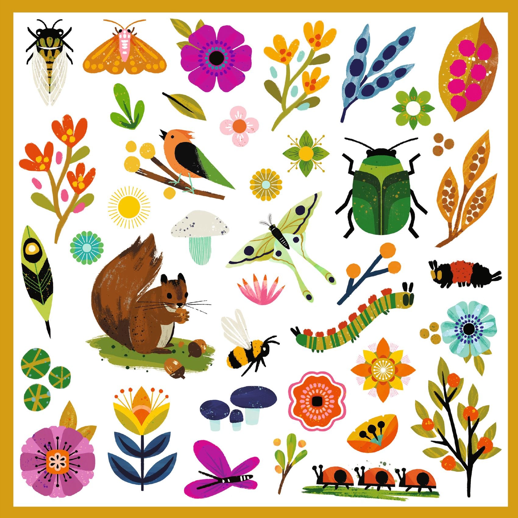 Djeco Djeco Stickers - Garden - Pearls & Swines