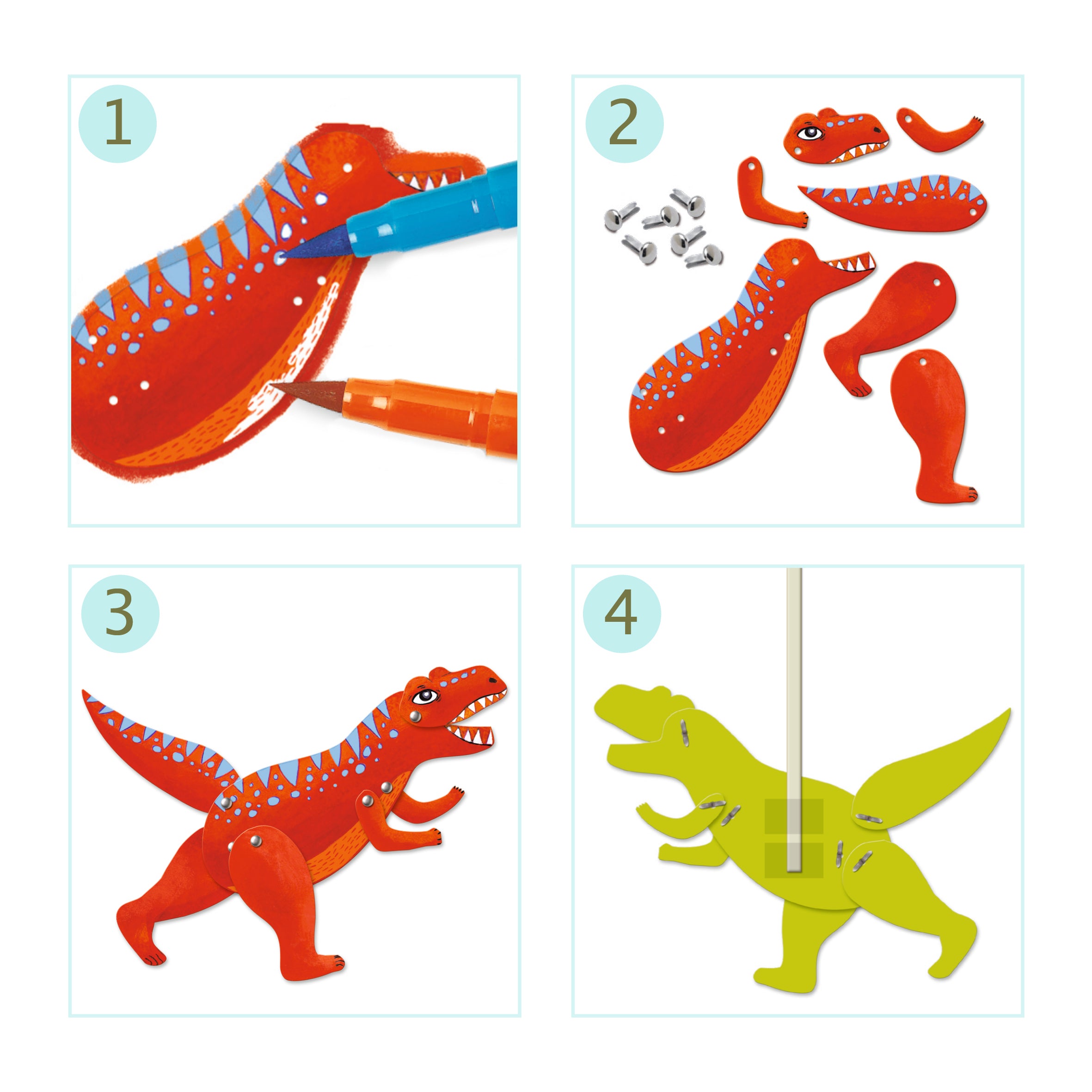 Djeco Djeco Jumping jacks - Dinos - Pearls & Swines