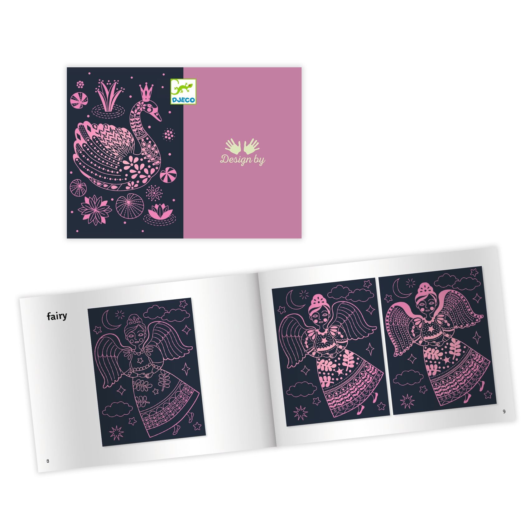 Djeco Djeco Glow in the Dark Scratch Cards - Wonderful World - Pearls & Swines