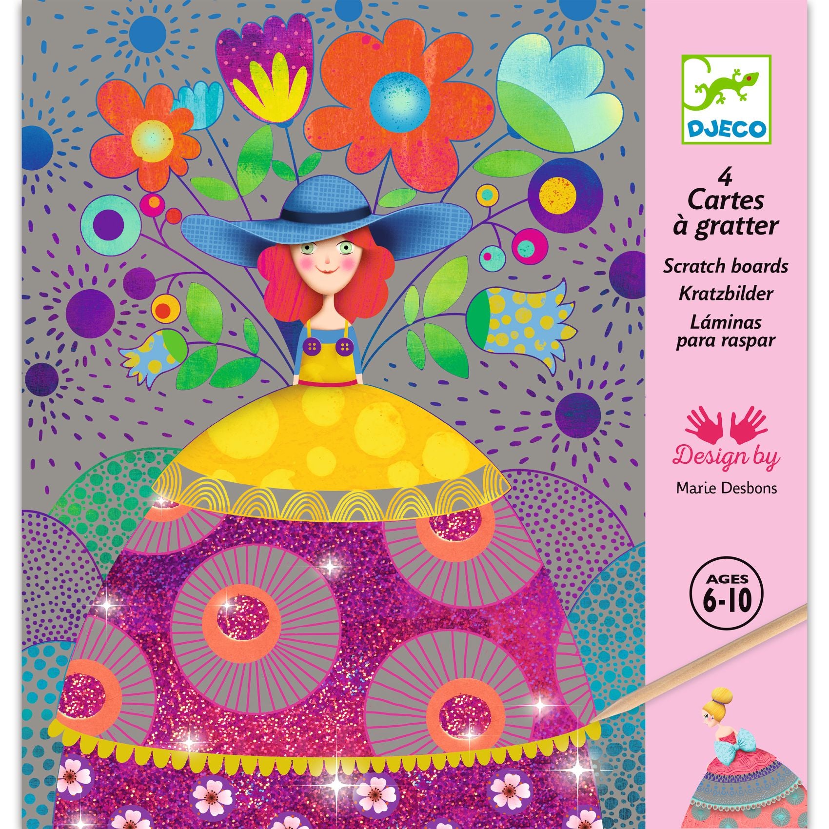 Djeco Djeco Scratch Cards - The Beauties' Ball - Pearls & Swines