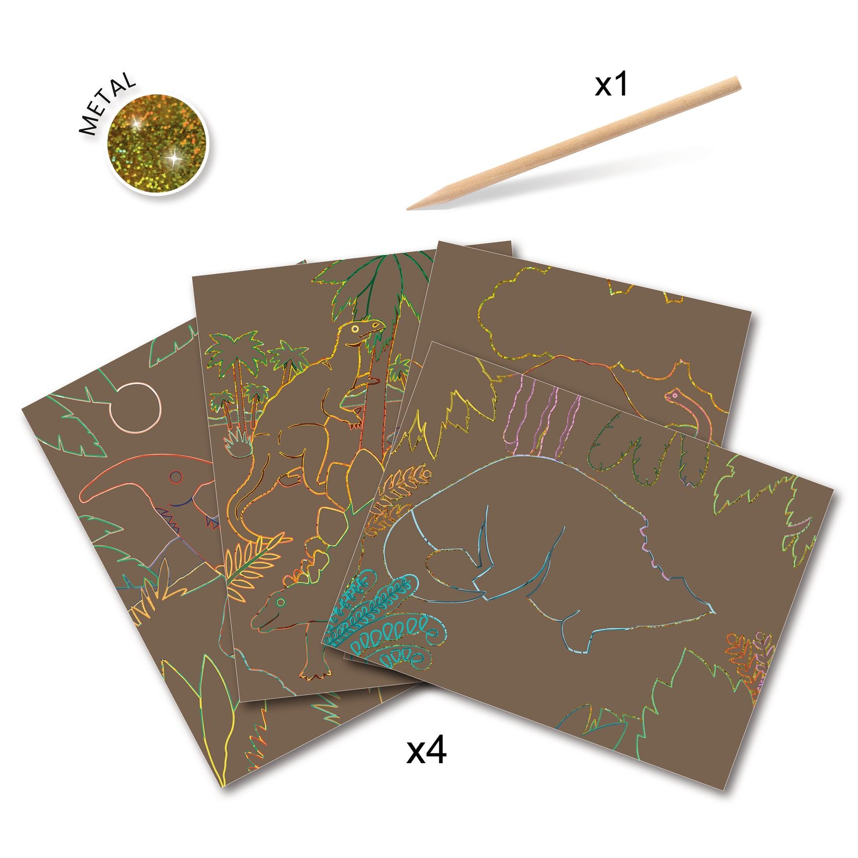 Djeco Djeco Scratch Cards - When Dinosaurs Reigned - Pearls & Swines